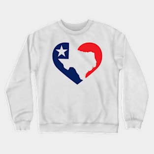 Texas Love Heart Crewneck Sweatshirt